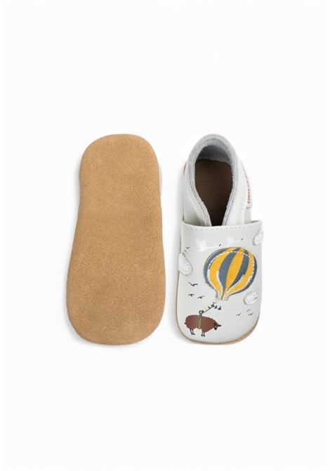 Scarpa baby pelle LAIT ET MIEL | MON01MONGOLFIERA